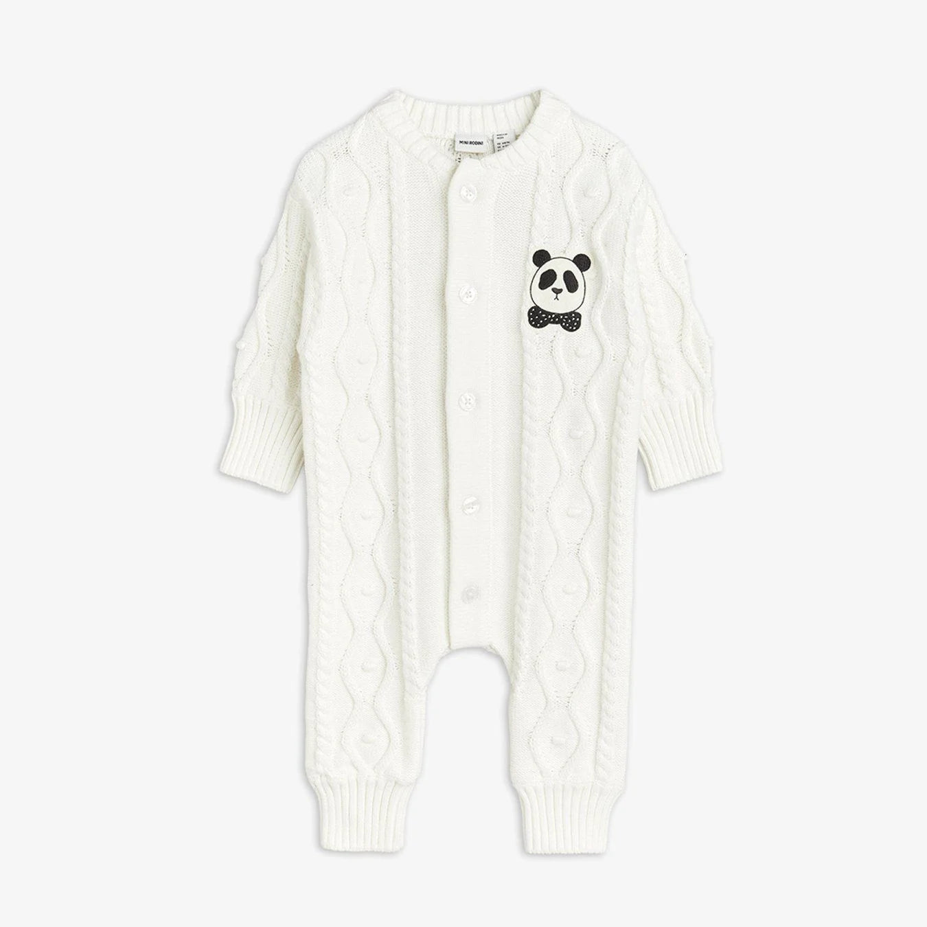 MINI RODINI - Combinaison en tricot blanc Panda