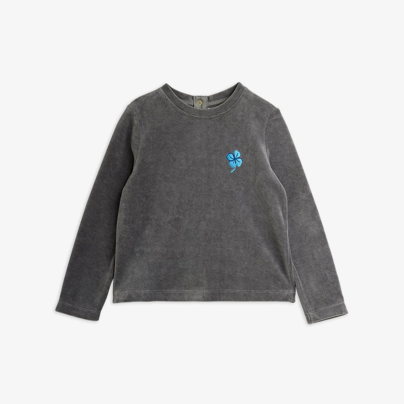 MINI RODINI - Ensemble tes-shirt et pantalon en velours gris Trèfle