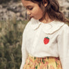 MINI RODINI - Blouse blanche en broderie Fraise