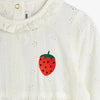 MINI RODINI - Combinaison blanche en broderie Fraise