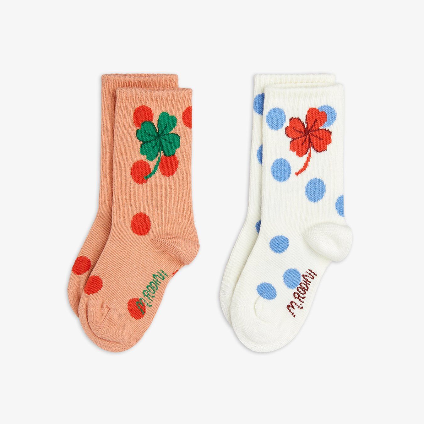 MINI RODINI - Pack 2 chaussettes à pois Clover
