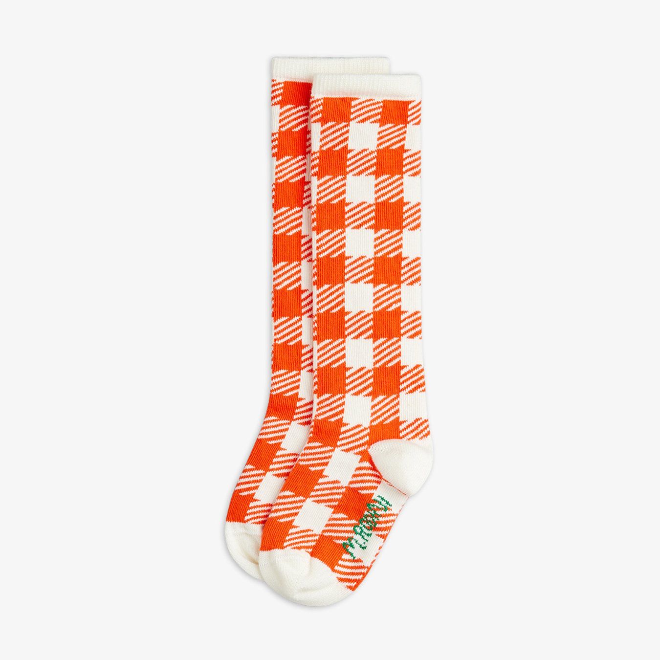 MINI RODINI - Chaussettes hautes vichy rouge