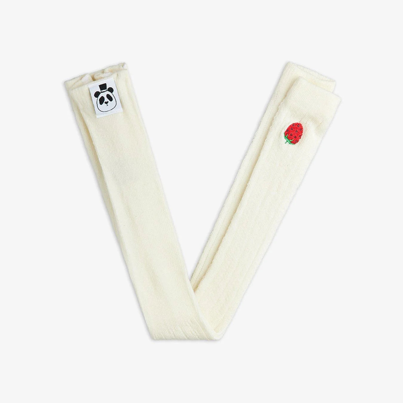 MINI RODINI - Legging blanc en pointelle Fraise