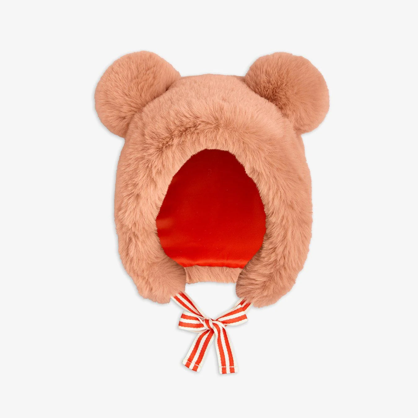 MINI RODINI - Bonnet en fourrure rose