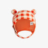 MINI RODINI - Bonnet en polaire vichy rouge