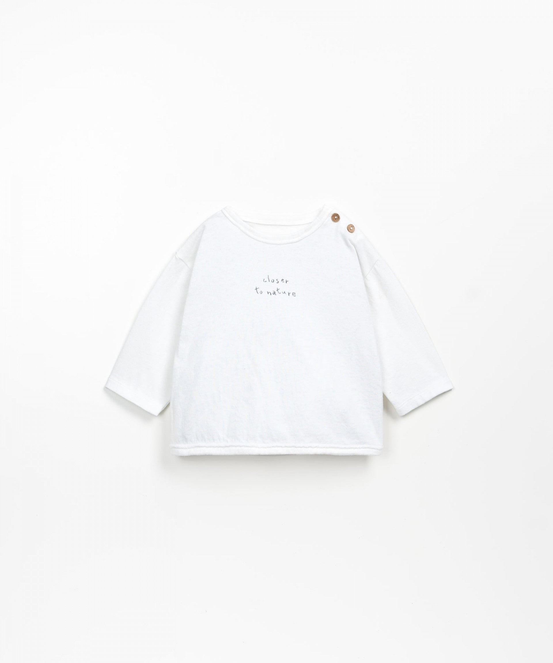 PLAY UP - Tee-shirt "Closer to nature" blanc bébé