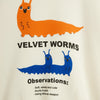 MINI RODINI - Sweatshirt Velvet worms observations