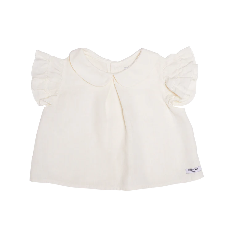 DONSJE - Ensemble bébé blouse et bloomer blanc