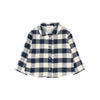 BUHO - Chemise à carreaux Gingham navy bébé