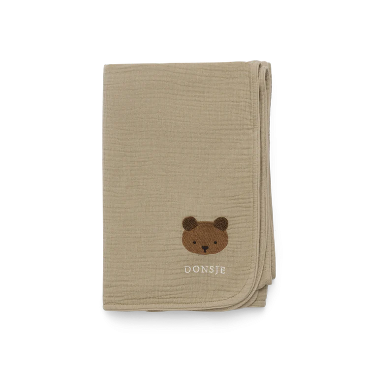 DONSJE - Couverture Ploekie Taupe Bear