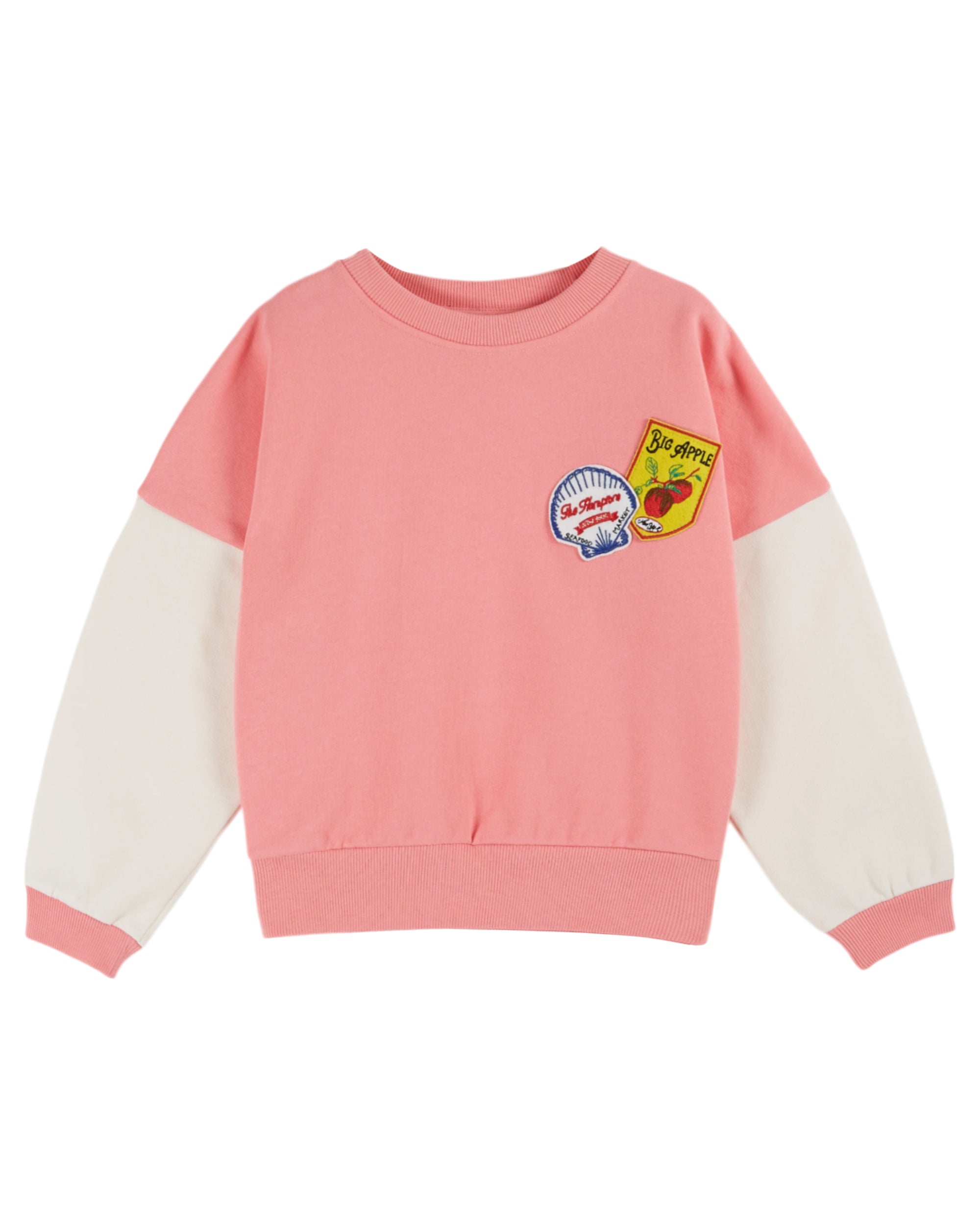 EMILE & IDA - Sweat rose et blanc Capucine