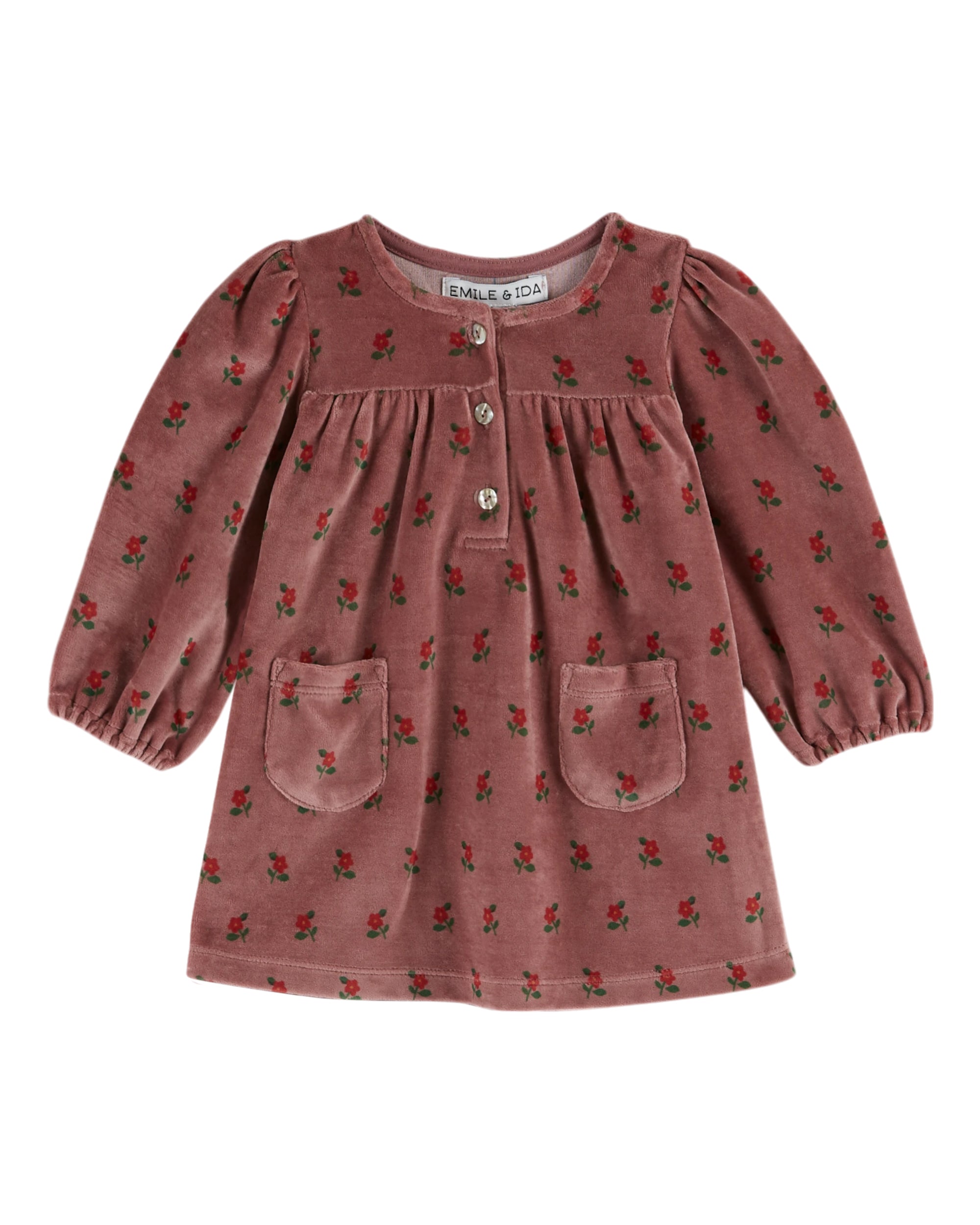 EMILE & IDA - Robe en velours Poppy Violine