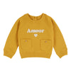 EMILE & IDA - Sweat moutarde brodé "Amour"