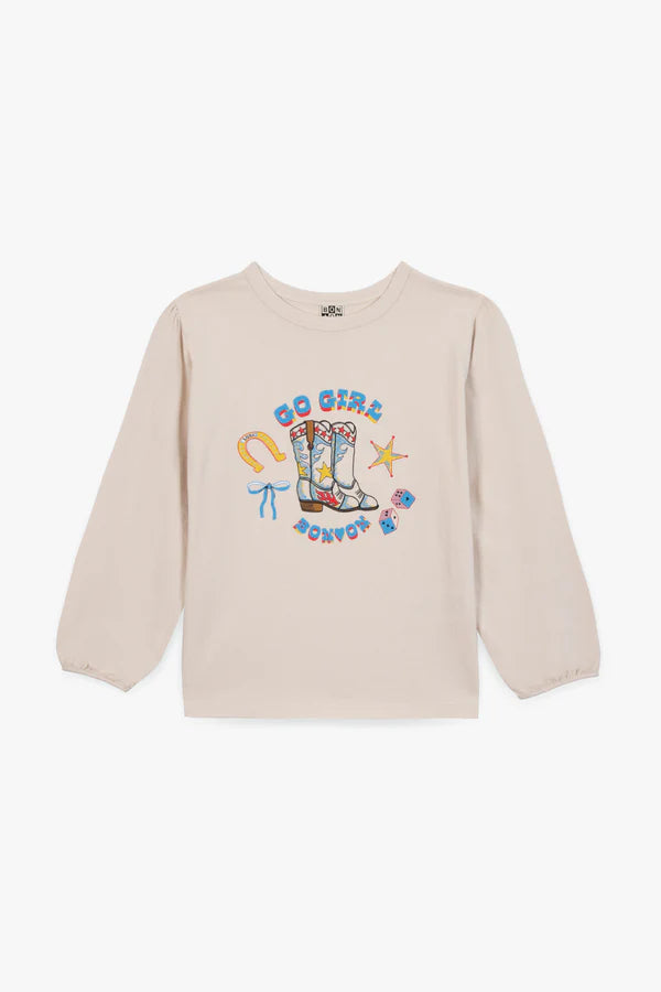 BONTON - Tee-shirt Titty écru "Go girl"