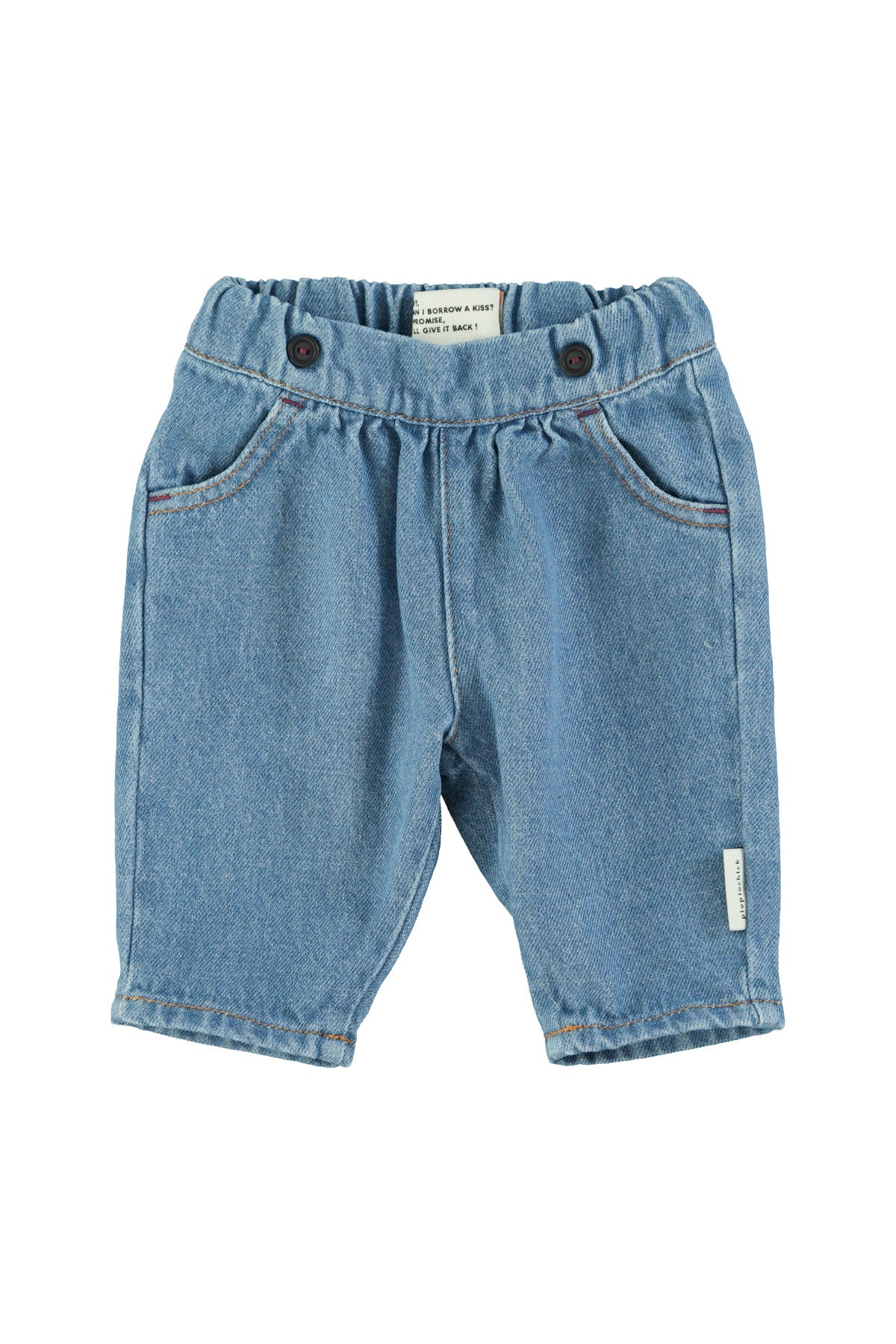 PIUPIUCHICK - Pantalon bébé washed navy denim 25