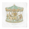 ATELIER CHOUX - Ensemble carré et bavoir en satin - Carrousel vert