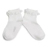 COLLEGIEN  - Chaussettes Marie-Antoinette blanc