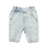 PIUPIUCHICK - Pantalon washed denim bébé