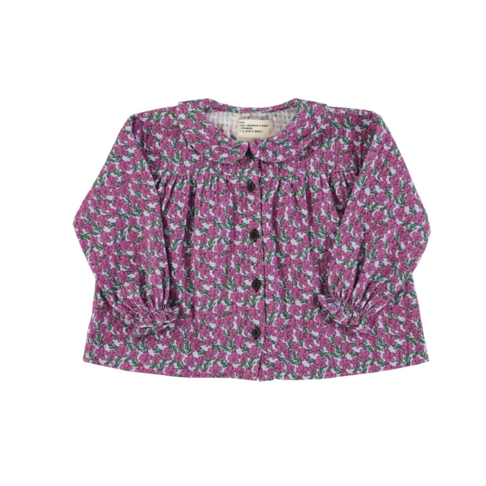 PIUPIUCHICK - Blouse fleurs magenta bébé