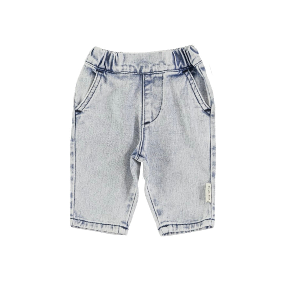 PIUPIUCHICK - Pantalon washed blue denim