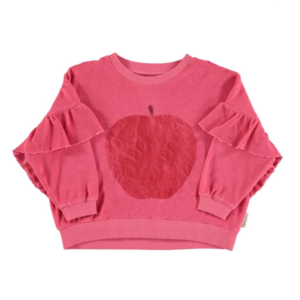 PIUPIUCHICK - Sweat rose imprimé pomme bébé