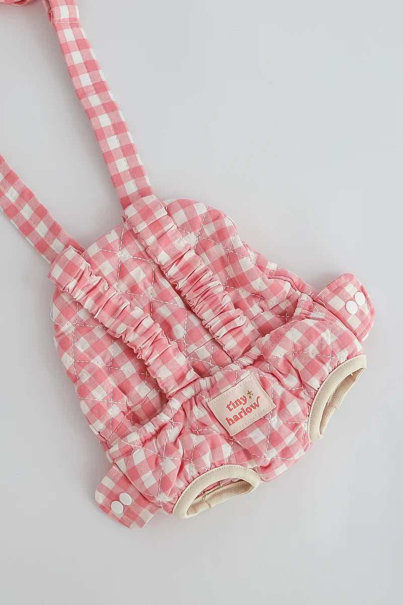 TINY HARLOW - Porte bébé vichy rose