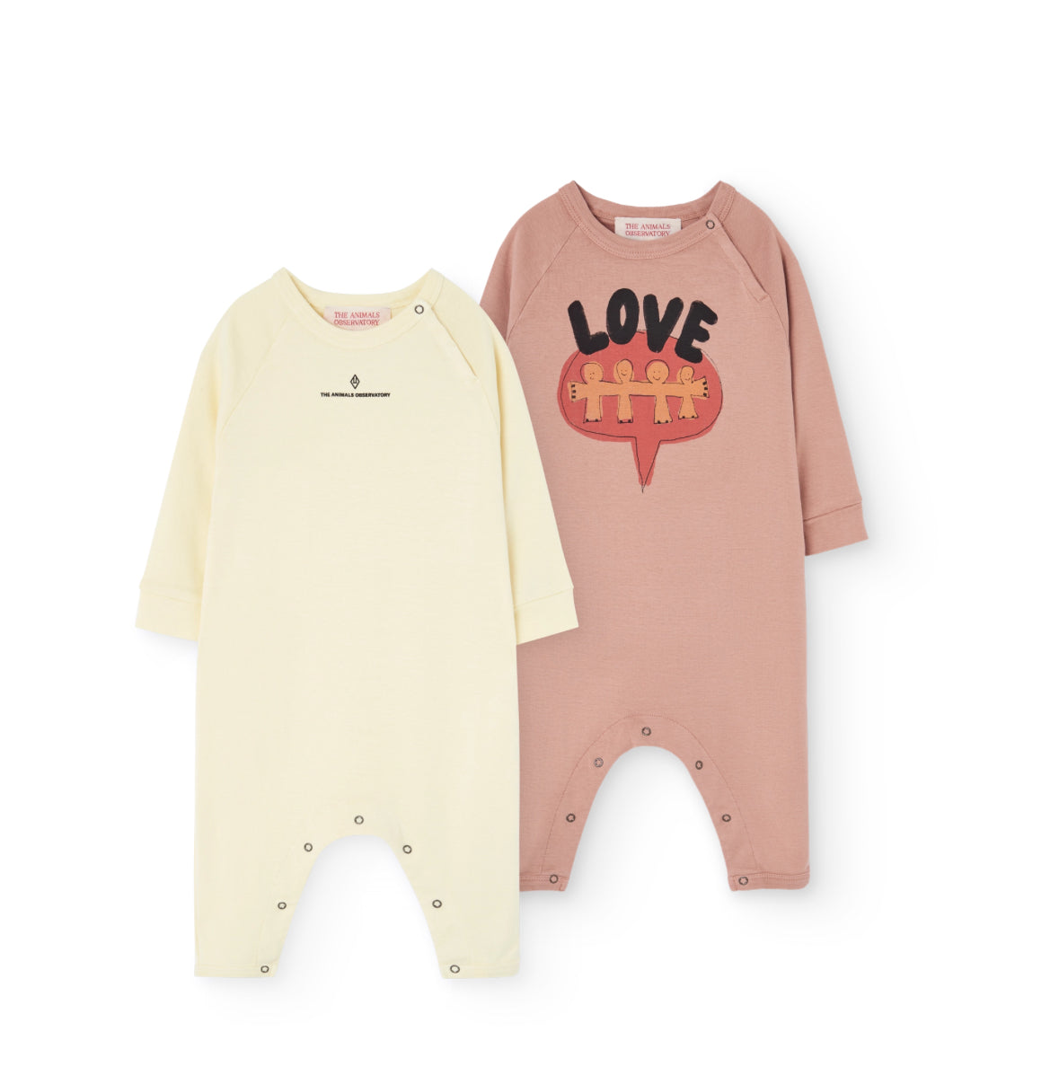 THE ANIMALS OBSERVATORY - Pack 2 pyjamas Owl jaune/rose