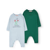 THE ANIMALS OBSERVATORY - Pack 2 pyjamas Owl vert/bleu
