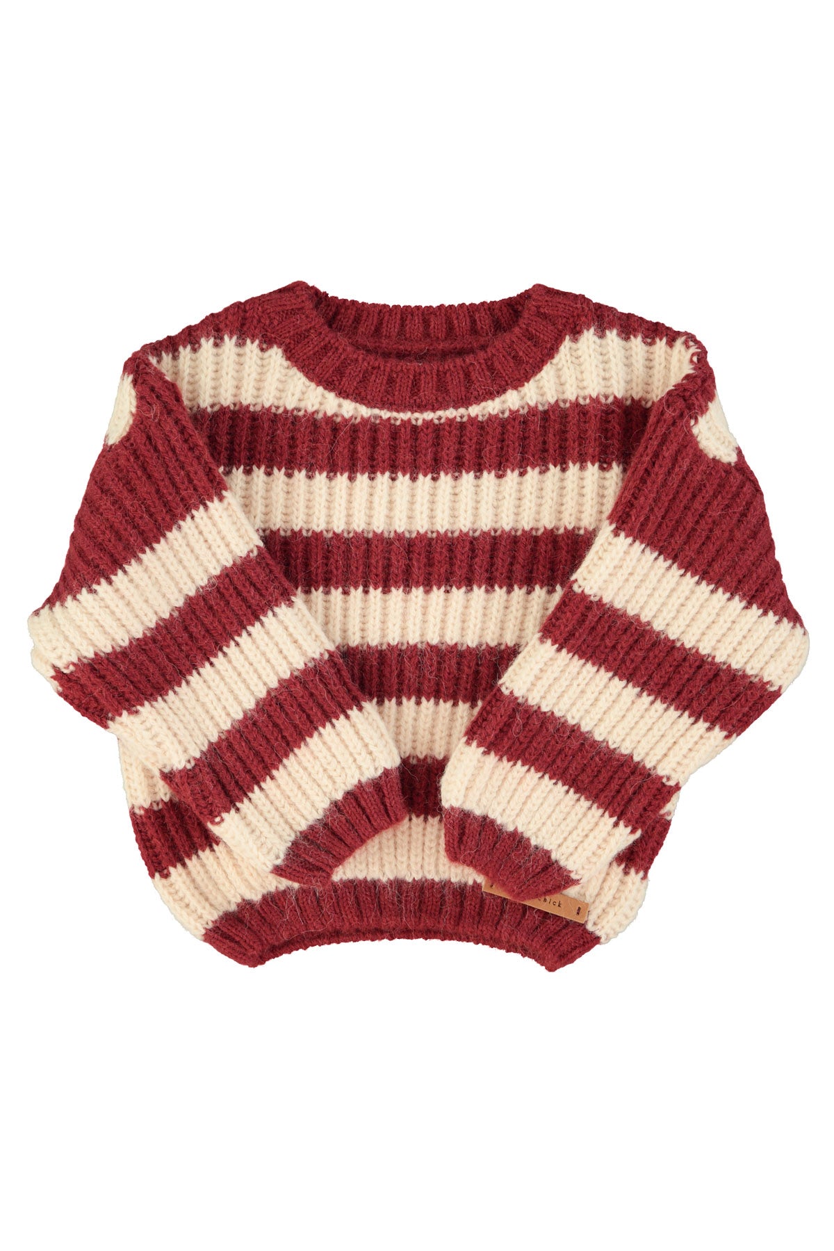 PIUPIUCHICK - Pull en tricot rayures bordeaux