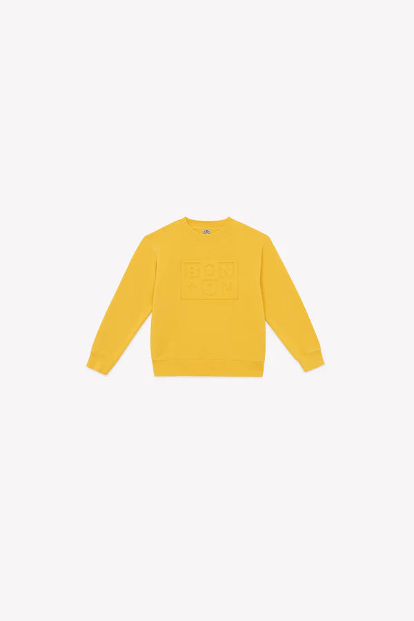 BONTON - Sweat Smily jaune rétro bébé