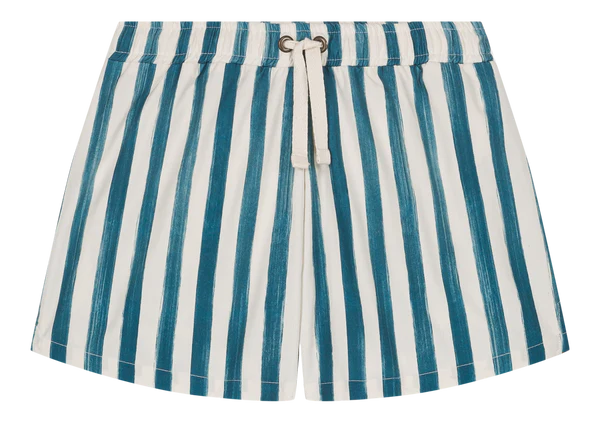 STUDIO BOHEME - Short de bain Chico rayures bleu grec bébé