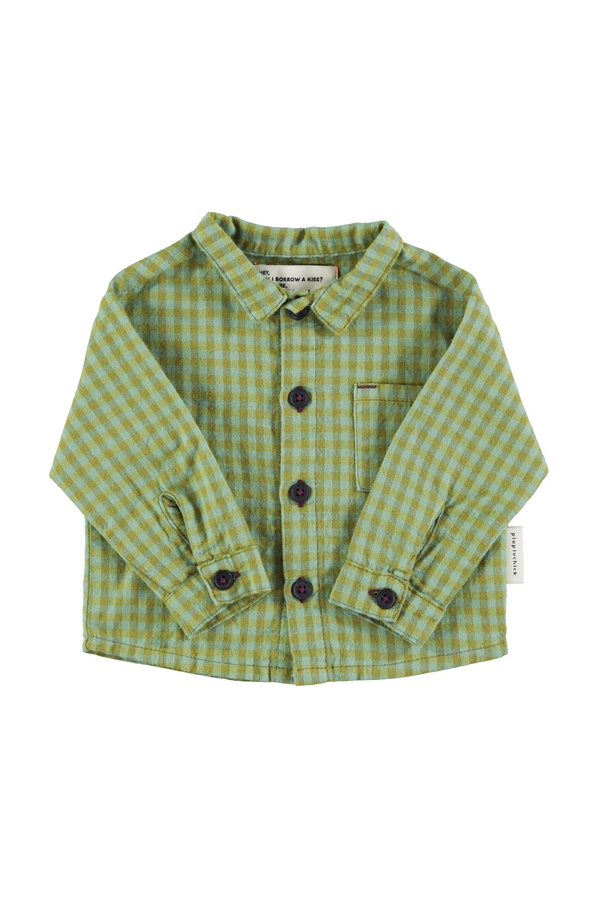 PIUPIUCHICK - Ensemble chemise et pantalon en vichy vert