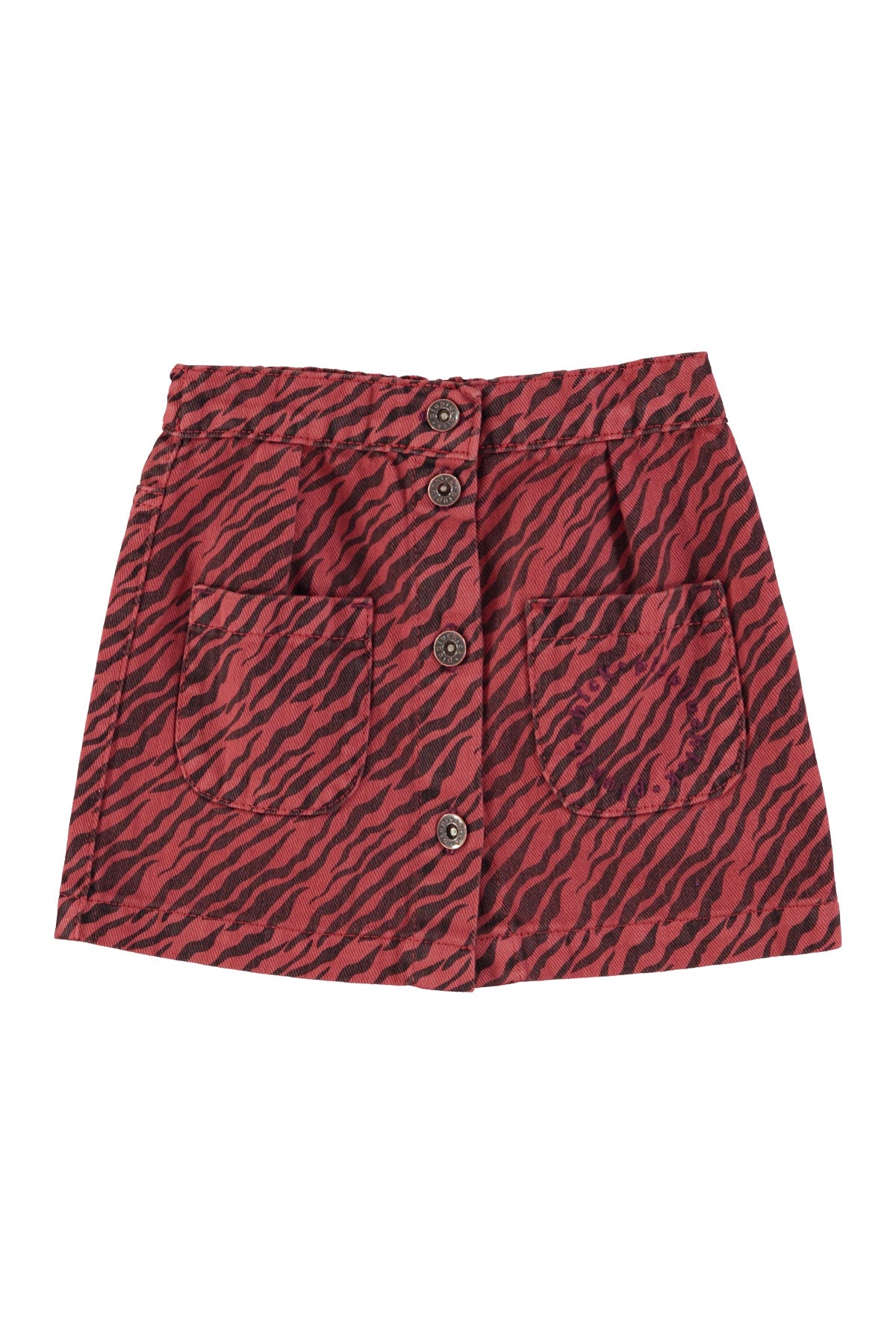 PIUPIUCHICK - Jupe bordeaux imprimé zèbre