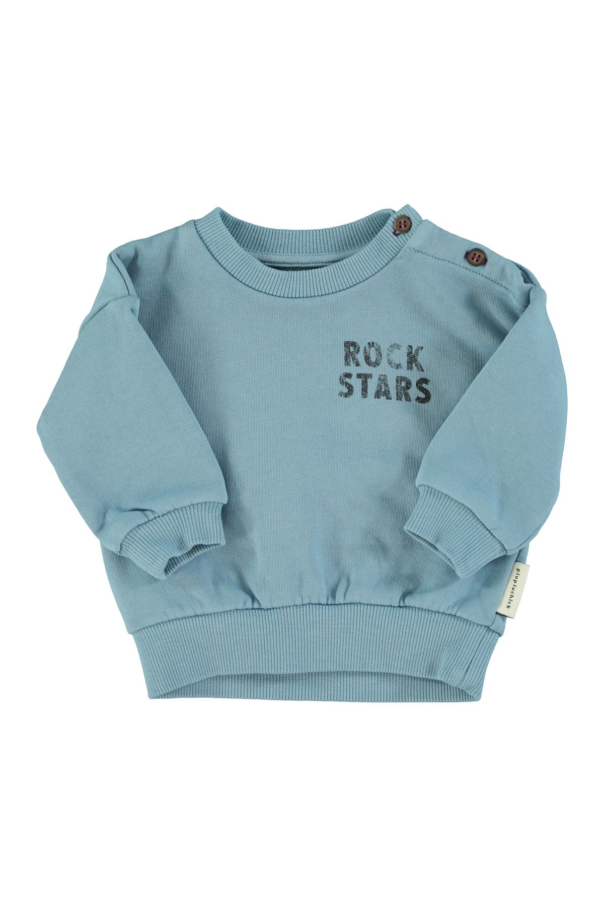 PIUPIUCHICK - Sweat bleu "Rock stars" bébé