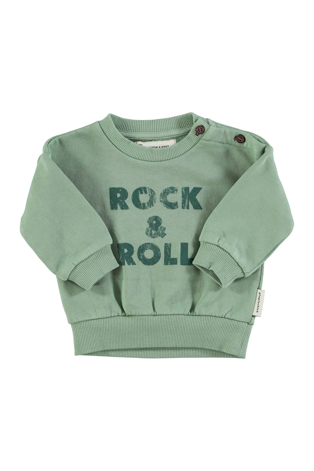 PIUPIUCHICK - Sweat vert "Rock & roll" bébé