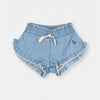 BUHO - Short denim à volant bébé