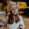 HELLO HOSSY - Bonnet color block coffee