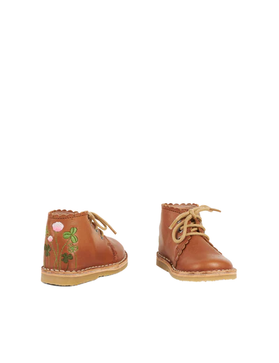 PETIT NORD - Chaussures brodées en cuir