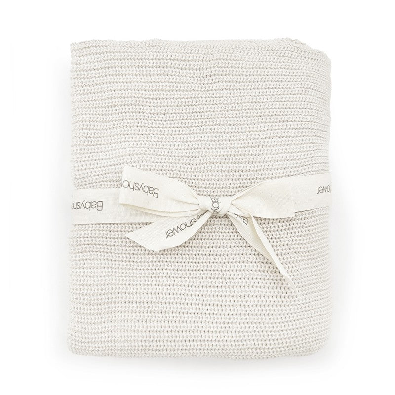 BABY SHOWER - Couverture tricot Canale Ivory